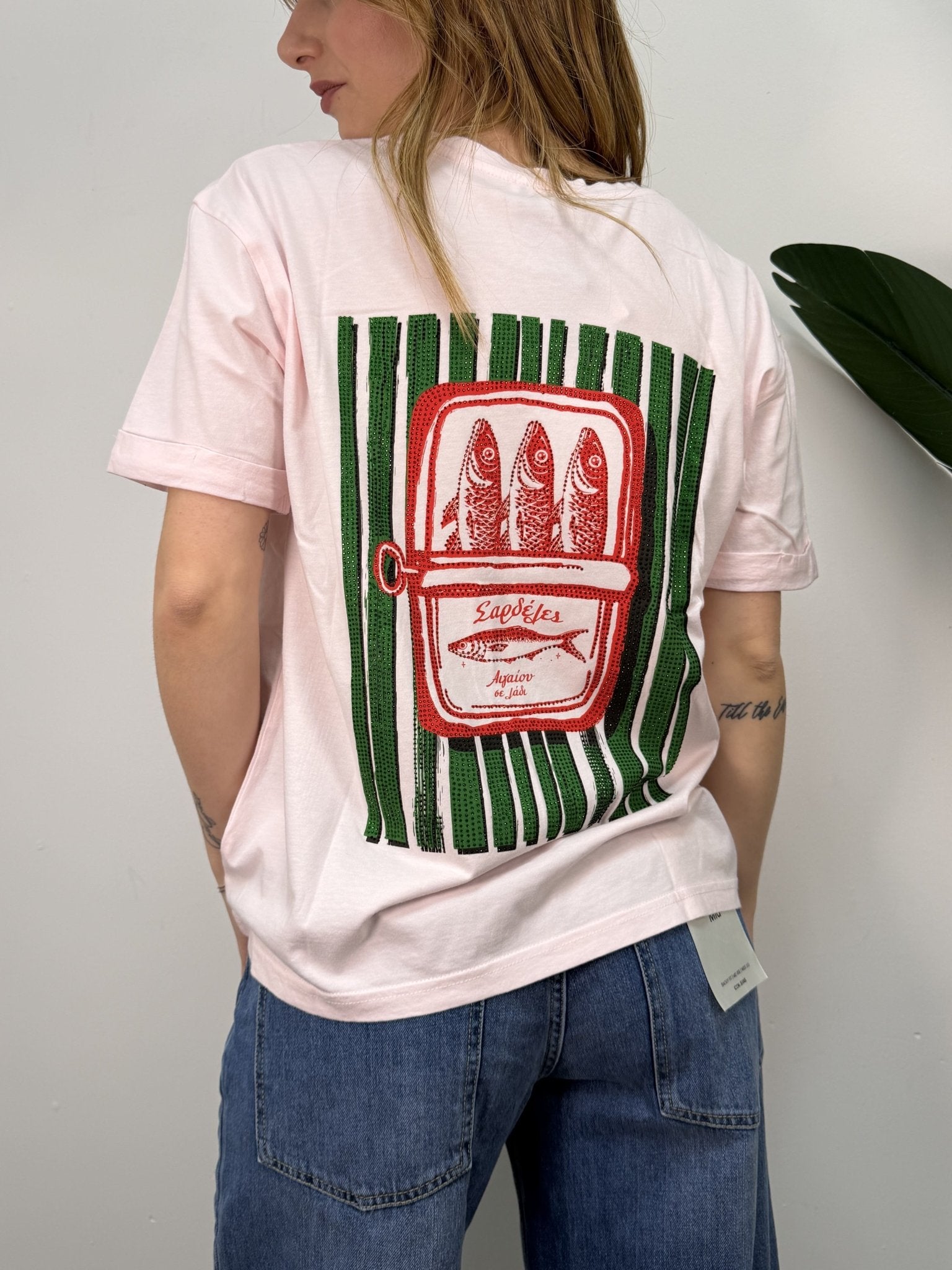 T-Shirt regular in cotone con stampa e strass BSB - GiuGiò | Shop online