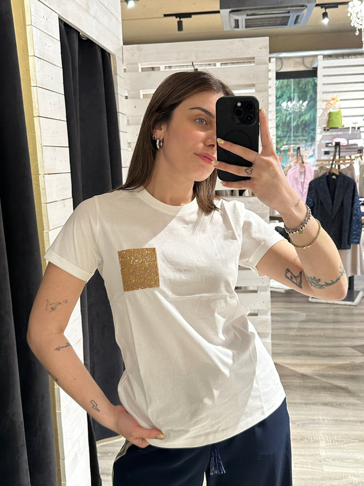 T-shirt slimfit patch brillantini Censured - GiuGiò | Shop online