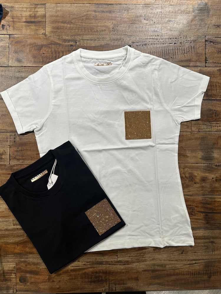 T-shirt slimfit patch brillantini Censured - GiuGiò | Shop online