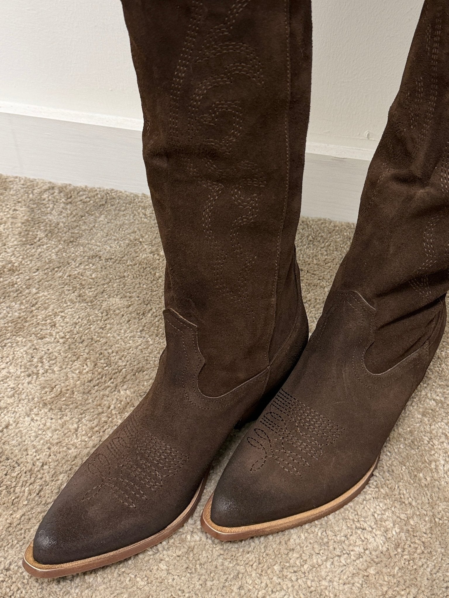 Texano alto in crosta con ricami Via Mondana - GiuGiò | Shop online