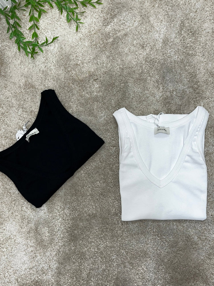 Top canotta a costa scollo V Susy Mix - GiuGiò | Shop online