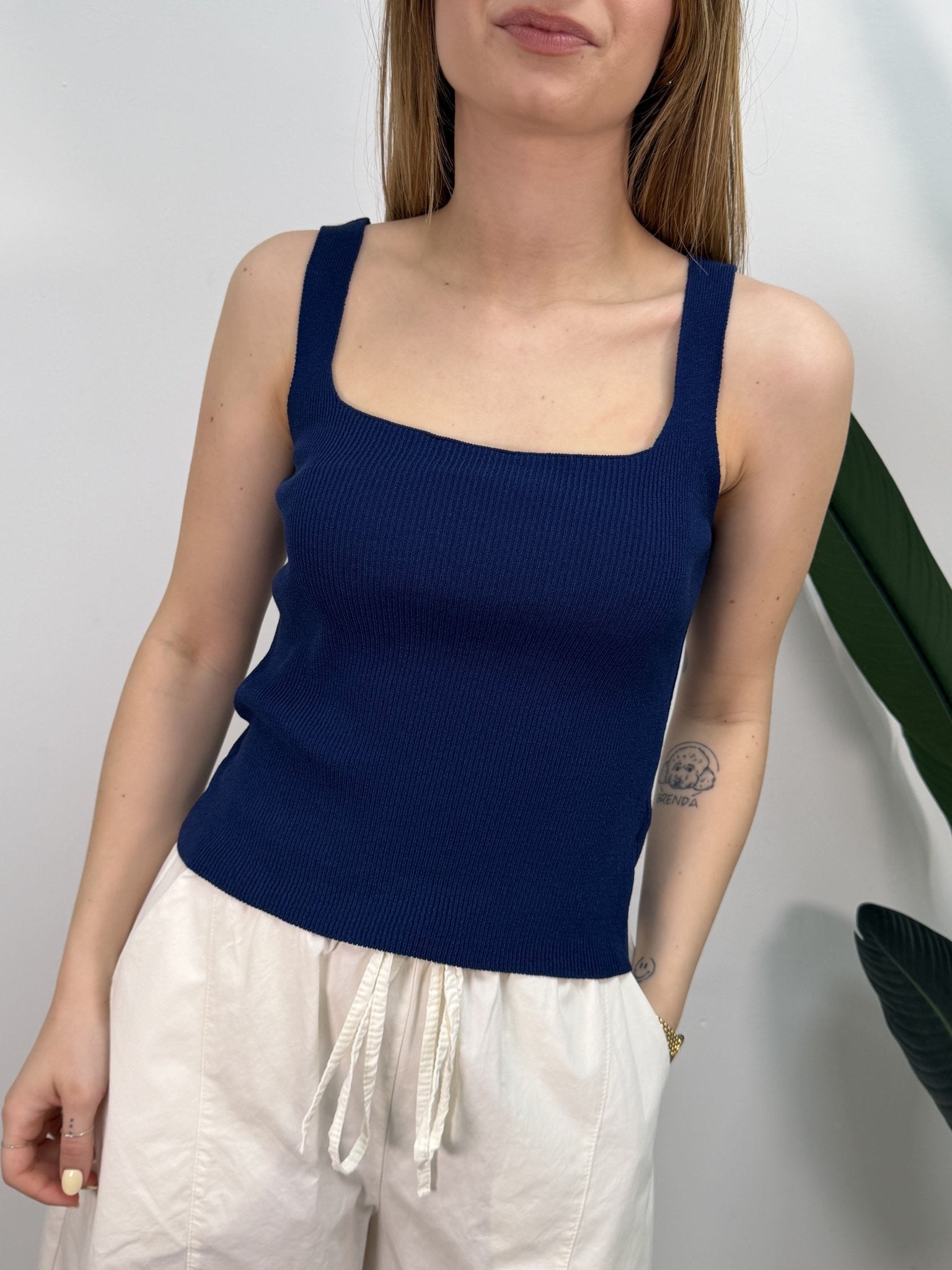 Top canotta in filo di viscosa Susy Mix - GiuGiò | Shop online