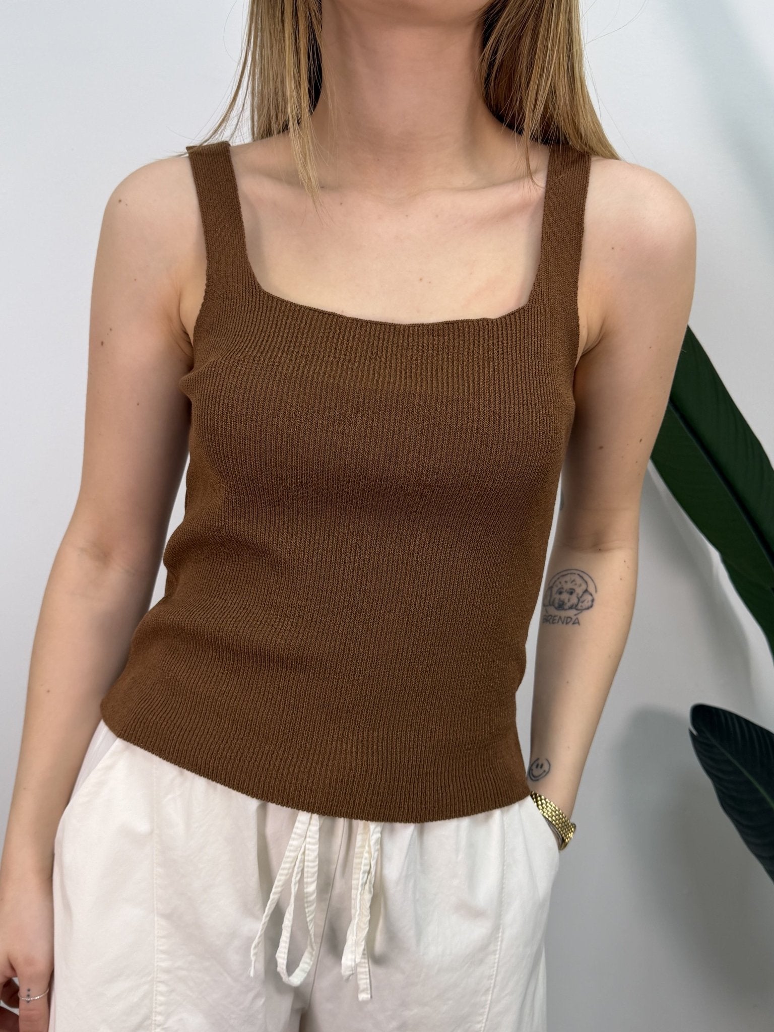 Top canotta in filo di viscosa Susy Mix - GiuGiò | Shop online