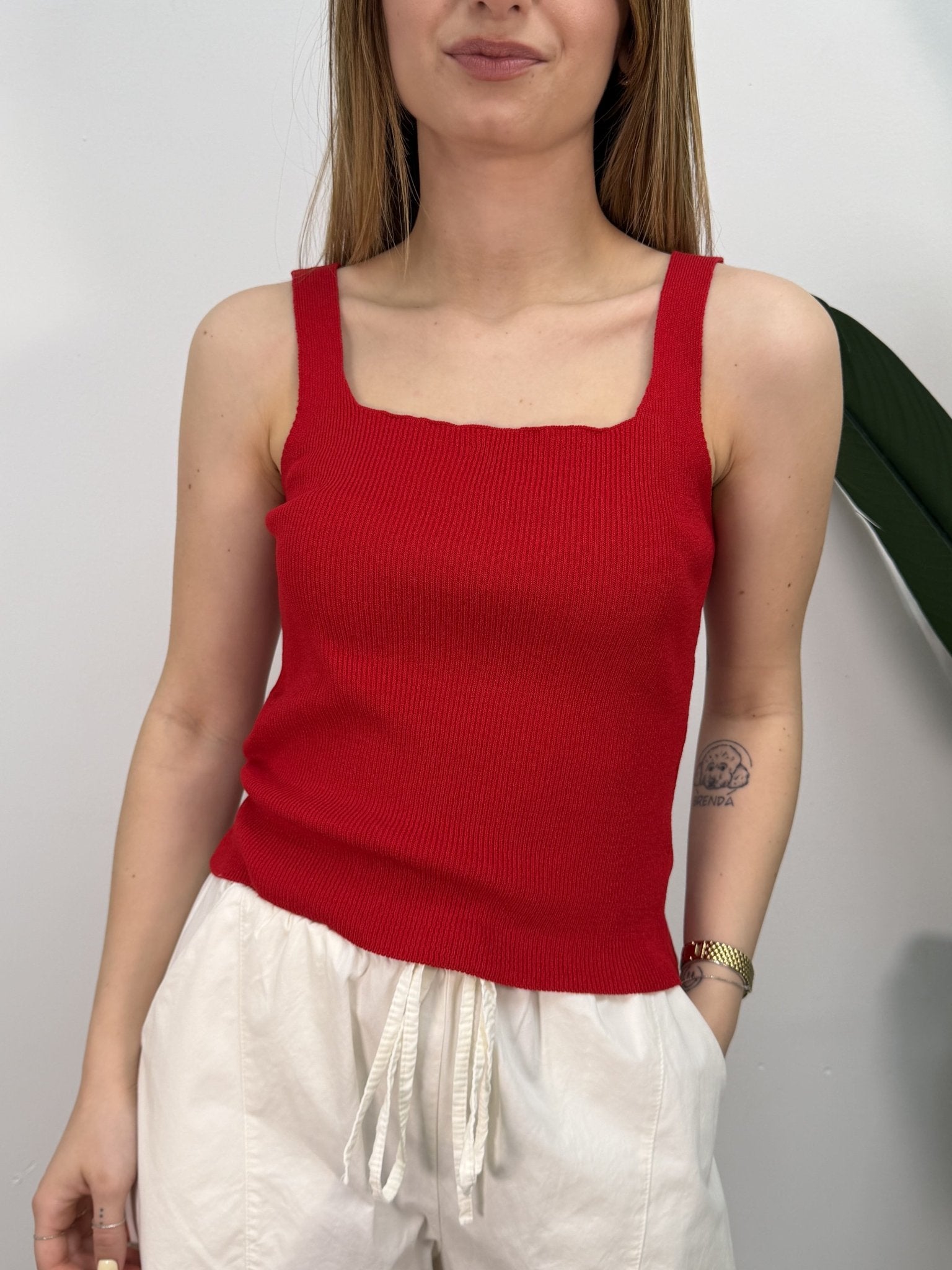 Top canotta in filo di viscosa Susy Mix - GiuGiò | Shop online