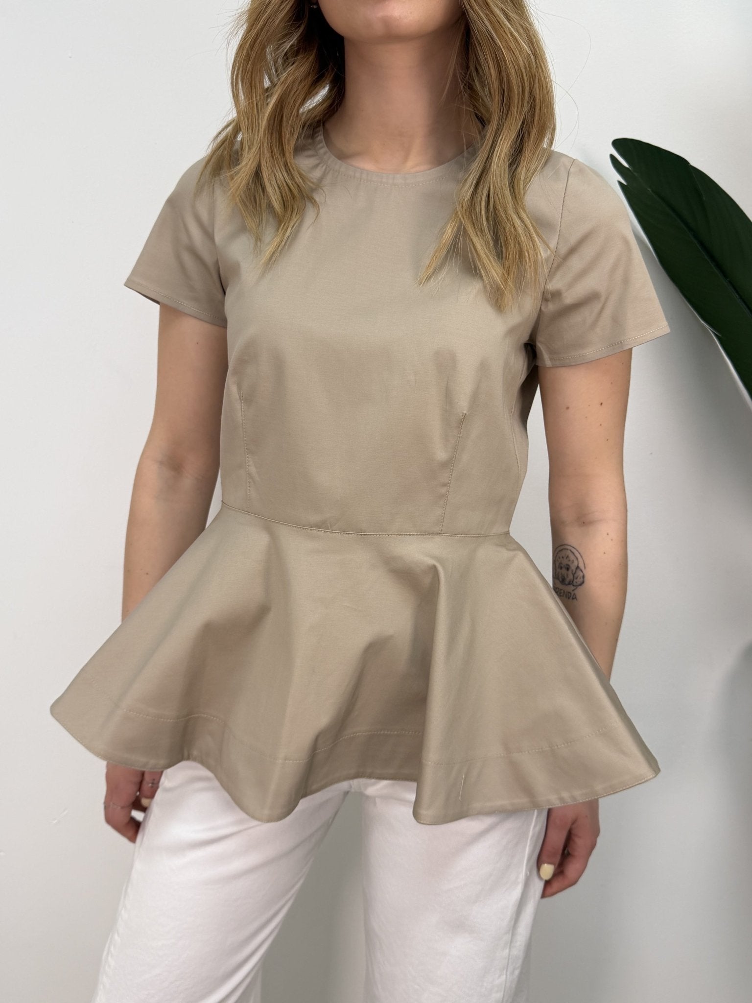 Top godet con manica ad aletta Tensione In - GiuGiò | Shop online