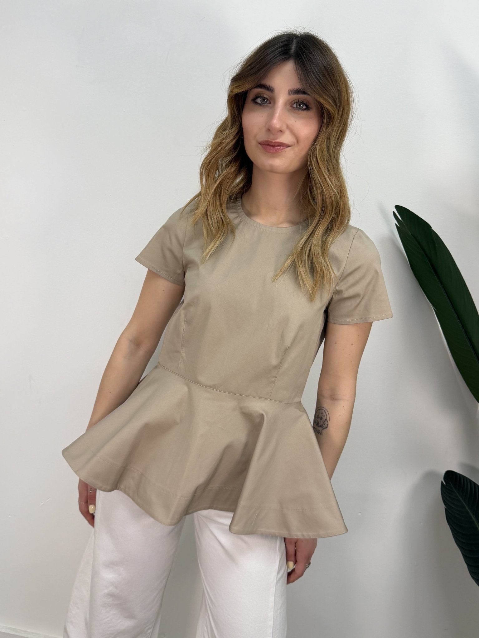 Top godet con manica ad aletta Tensione In - GiuGiò | Shop online