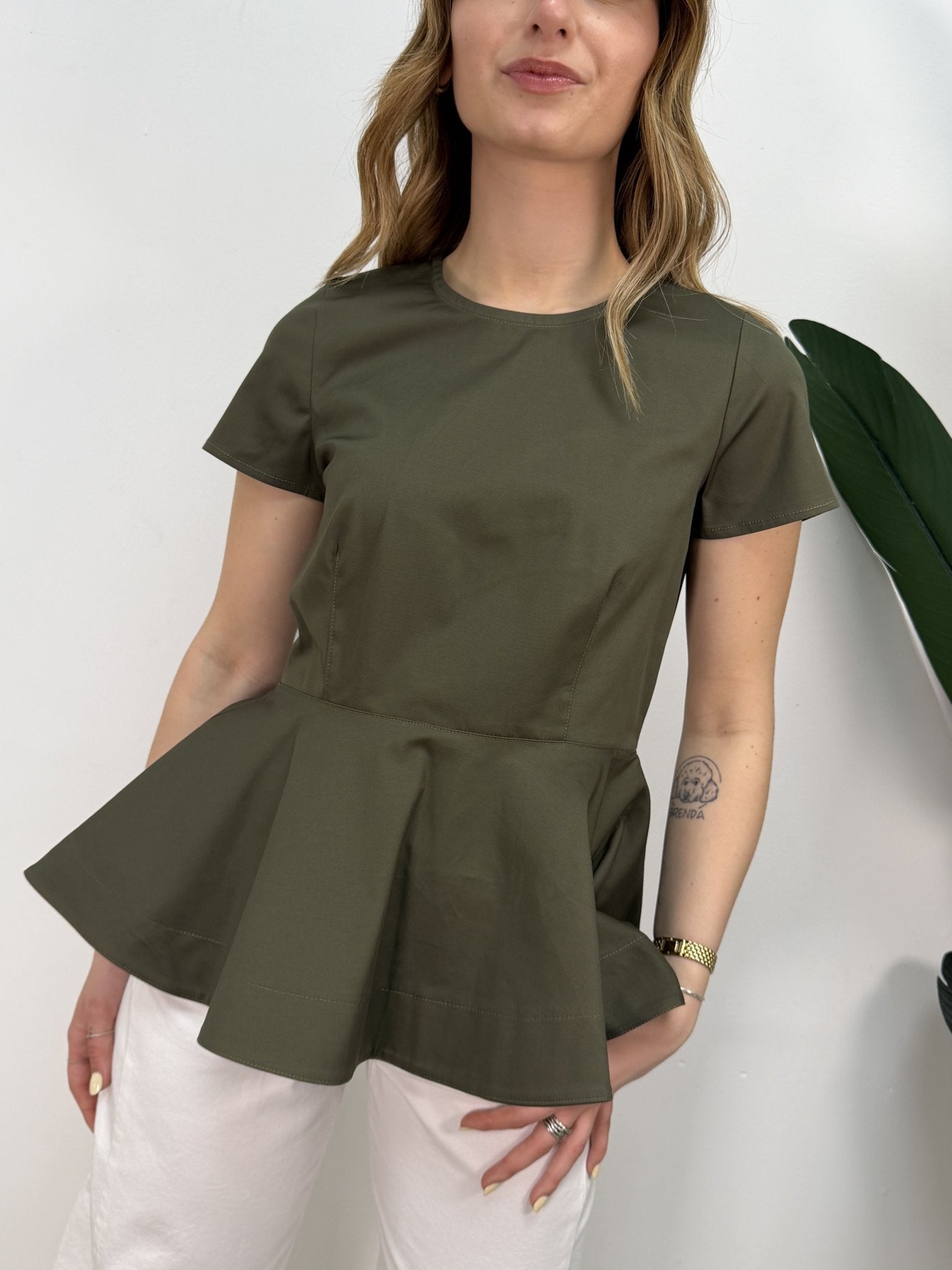 Top godet con manica ad aletta Tensione In - GiuGiò | Shop online