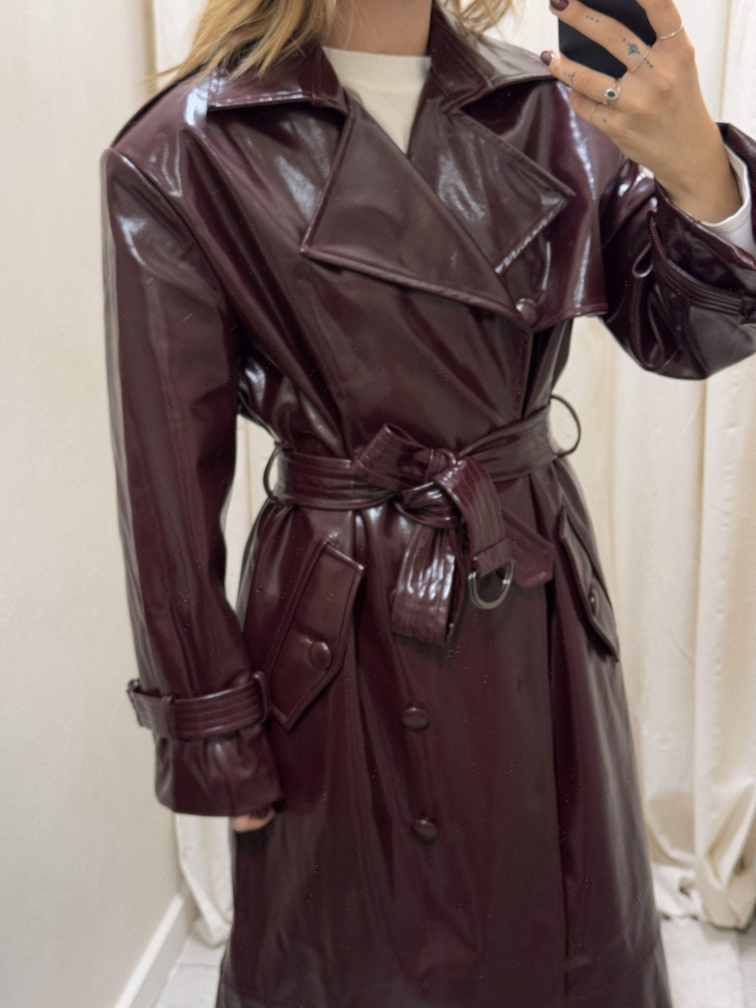 Trench Gizem lungo effetto vinile TwentyFourhaitch - GiuGiò | Shop online