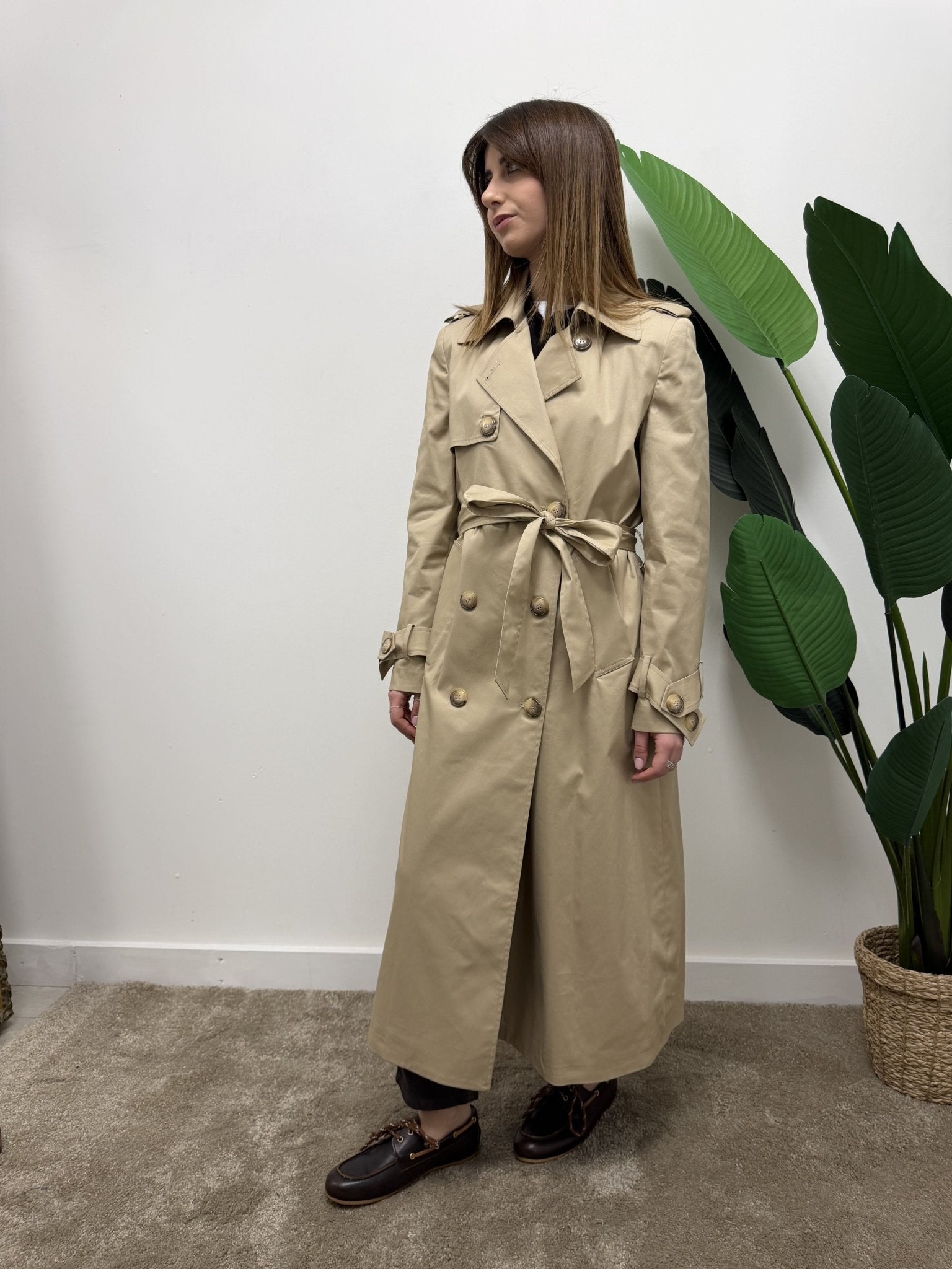Trench lungo con cintura Susy Mix - GiuGiò | Shop online