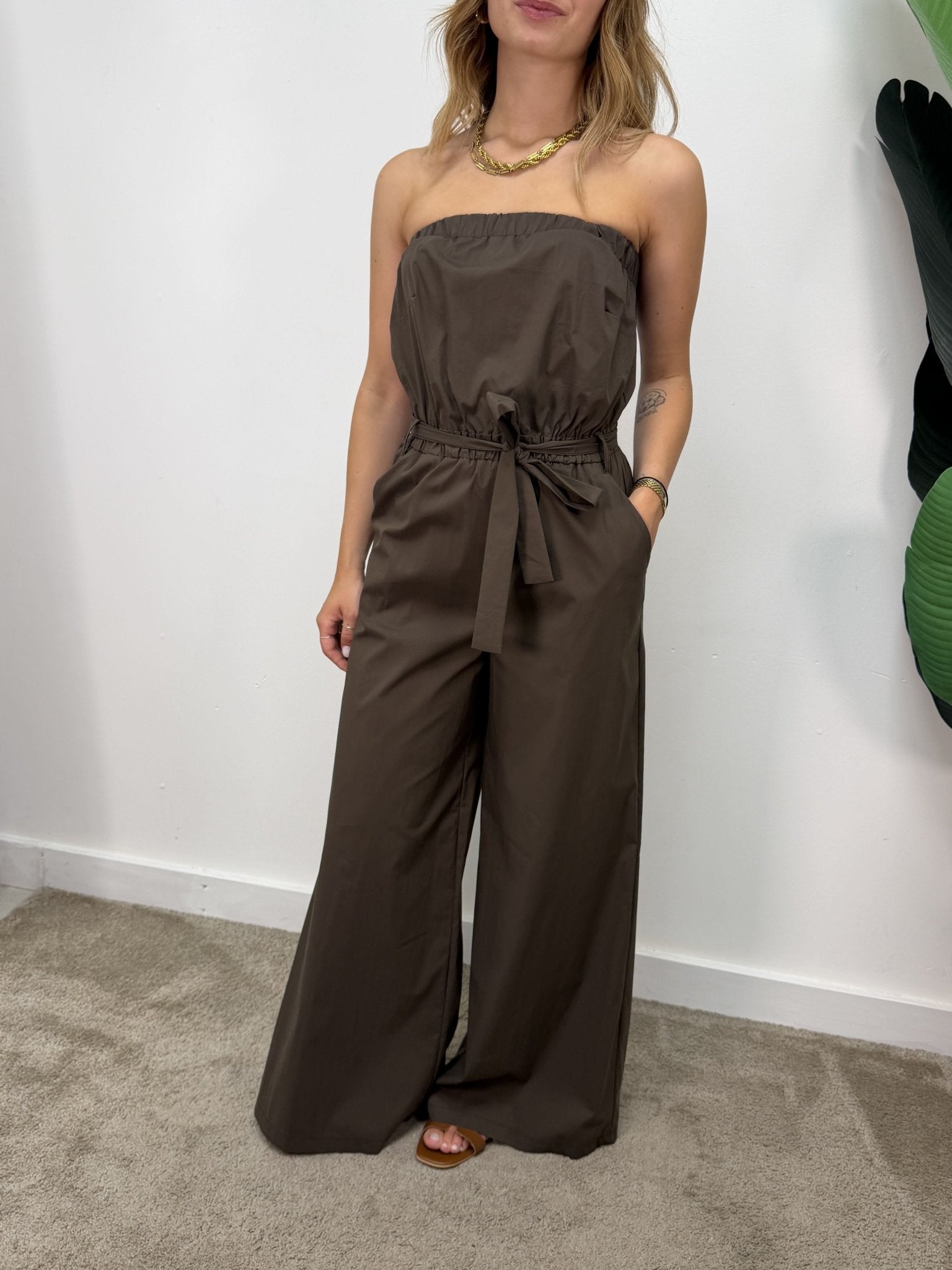 Tuta a fascia pantalone palazzo Please - GiuGiò | Shop online
