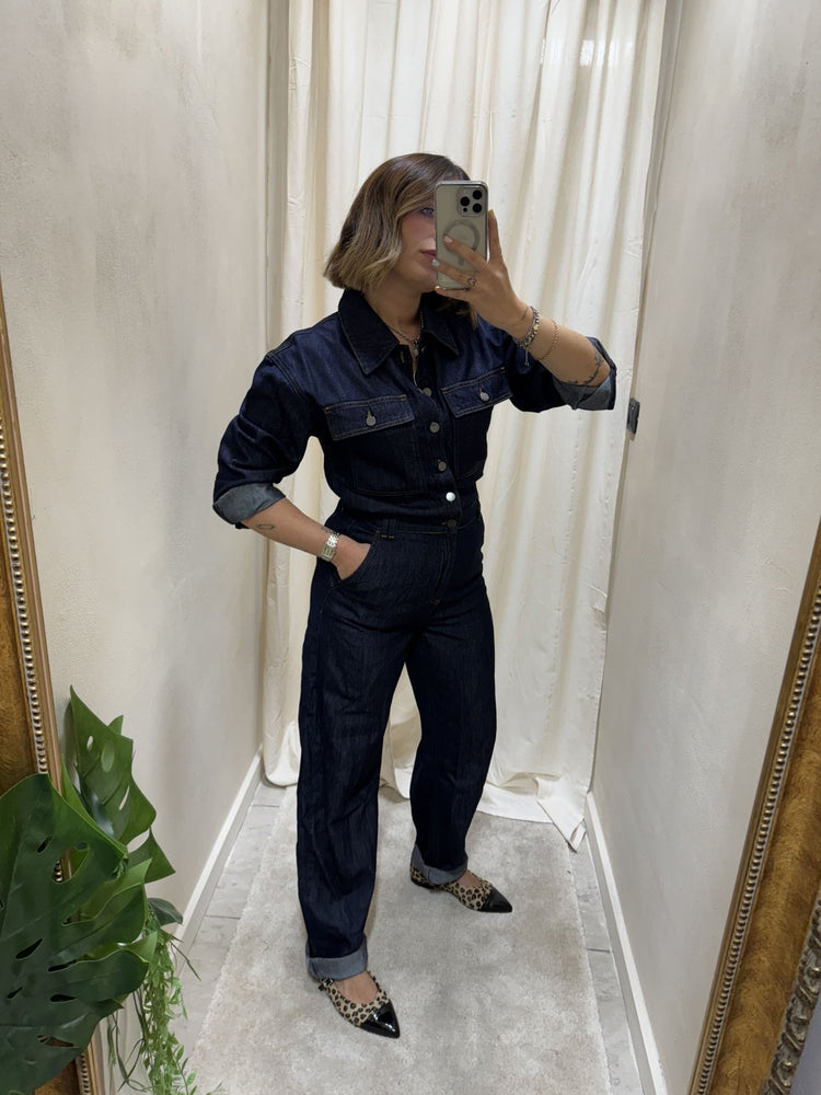 Tuta in denim wide leg BSB - GiuGiò | Shop online