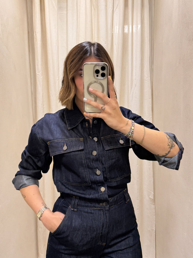 Tuta in denim wide leg BSB - GiuGiò | Shop online