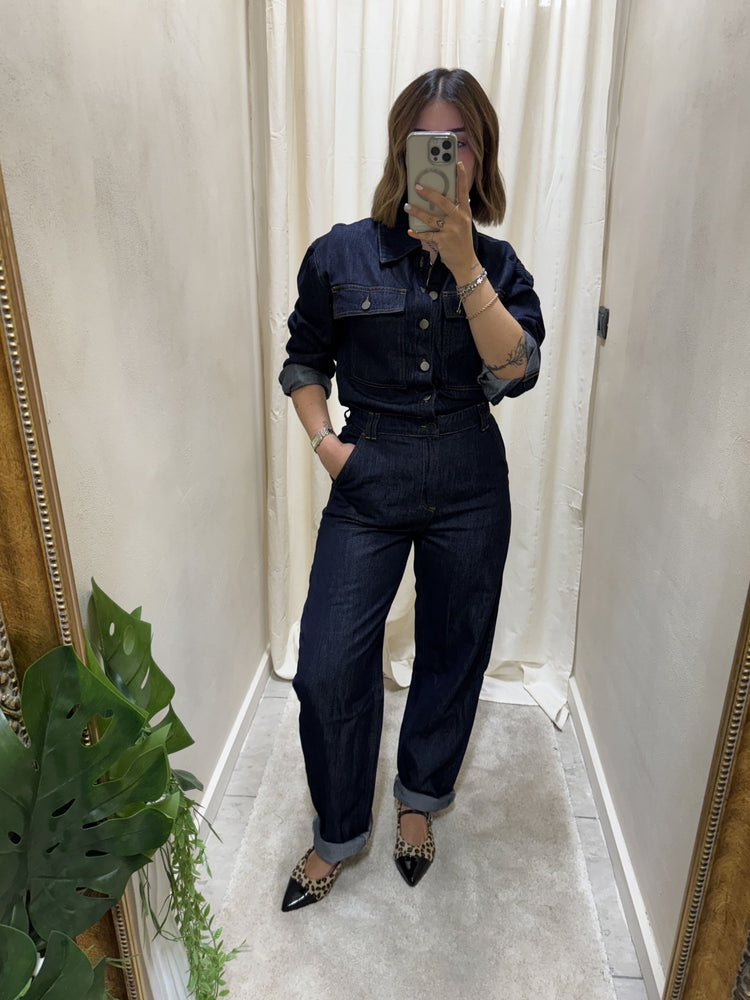 Tuta in denim wide leg BSB - GiuGiò | Shop online