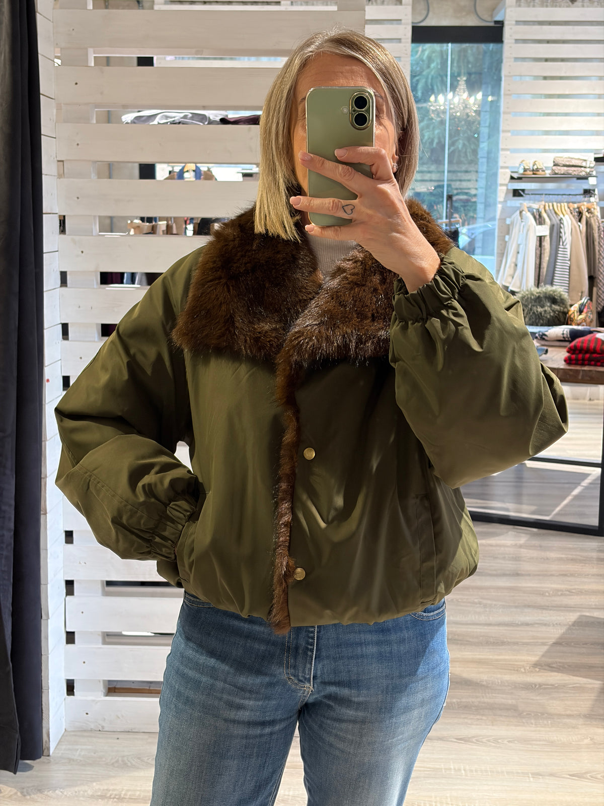 Parka con ecopelliccia reversibile MyD