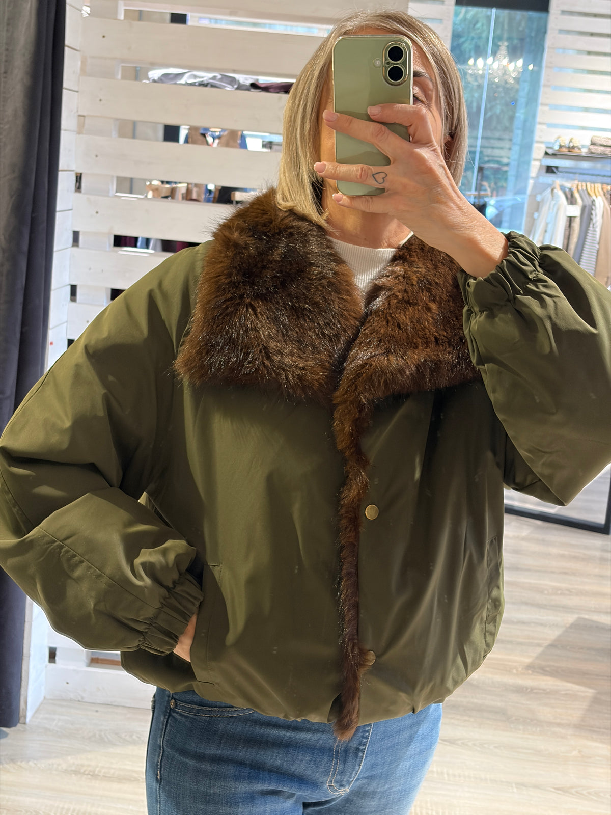 Parka con ecopelliccia reversibile MyD
