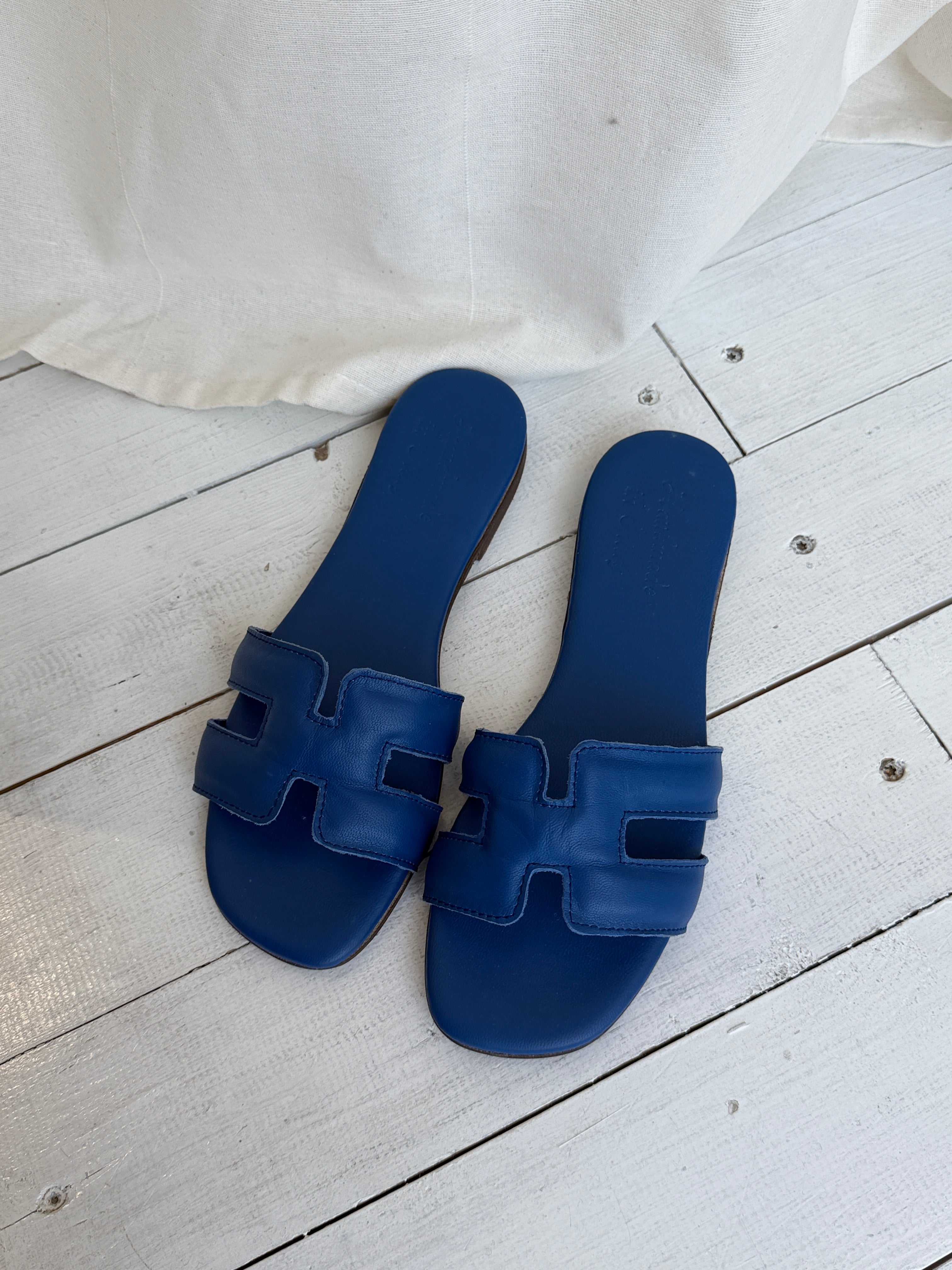 Ciabattina H in pelle Noa
