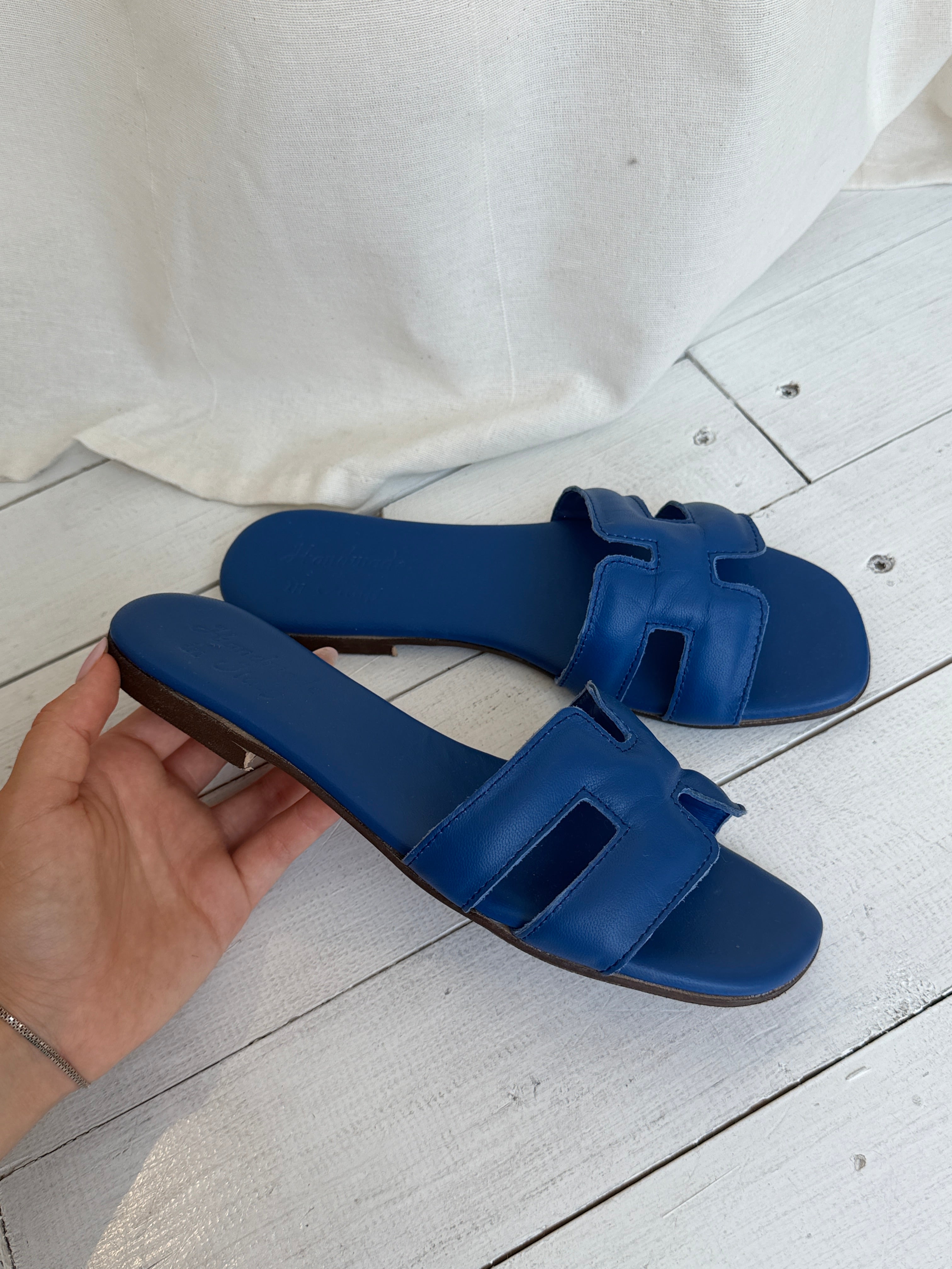 Ciabattina H in pelle Noa