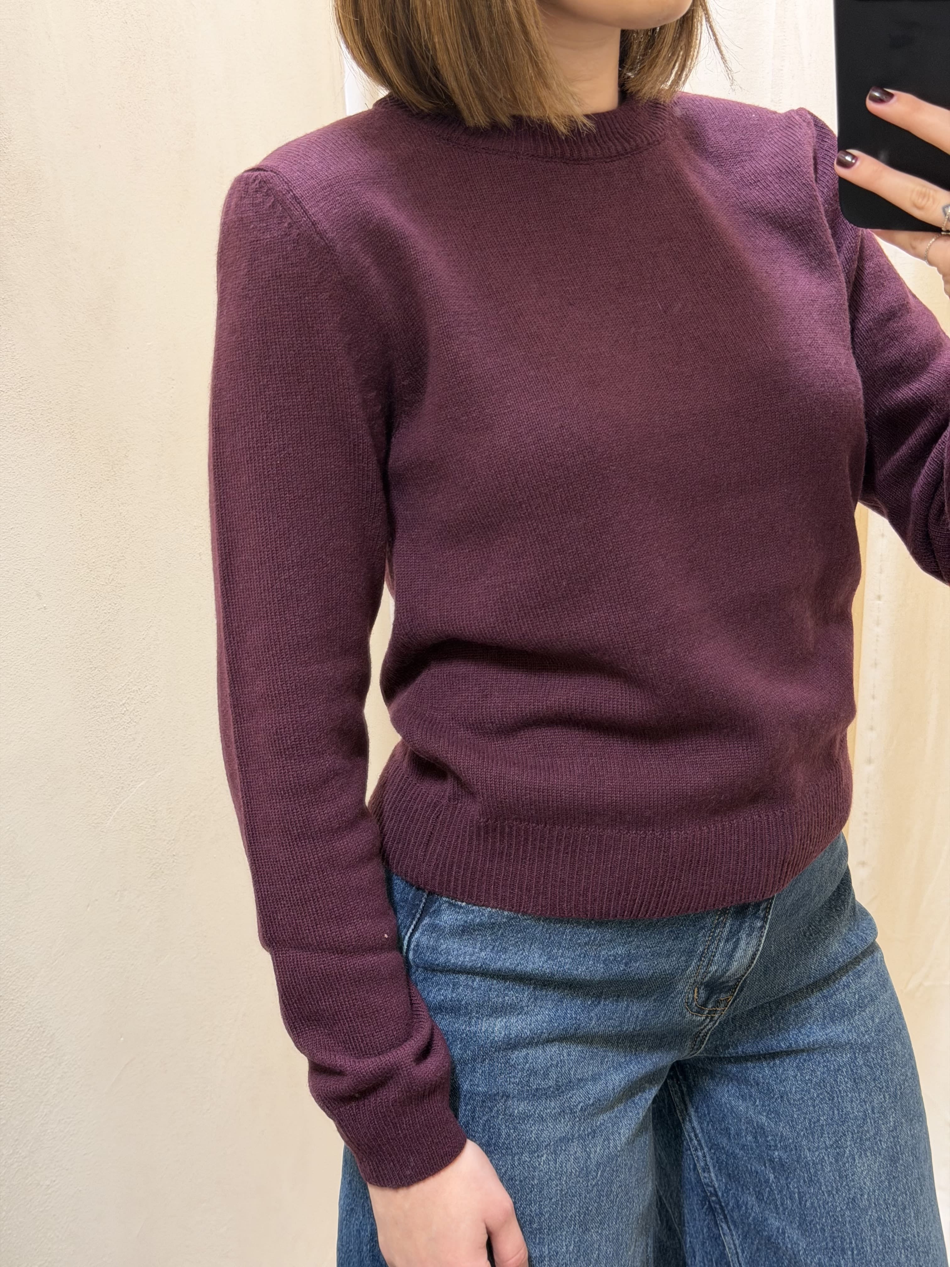 Maglione girocollo con spalline Tensione In