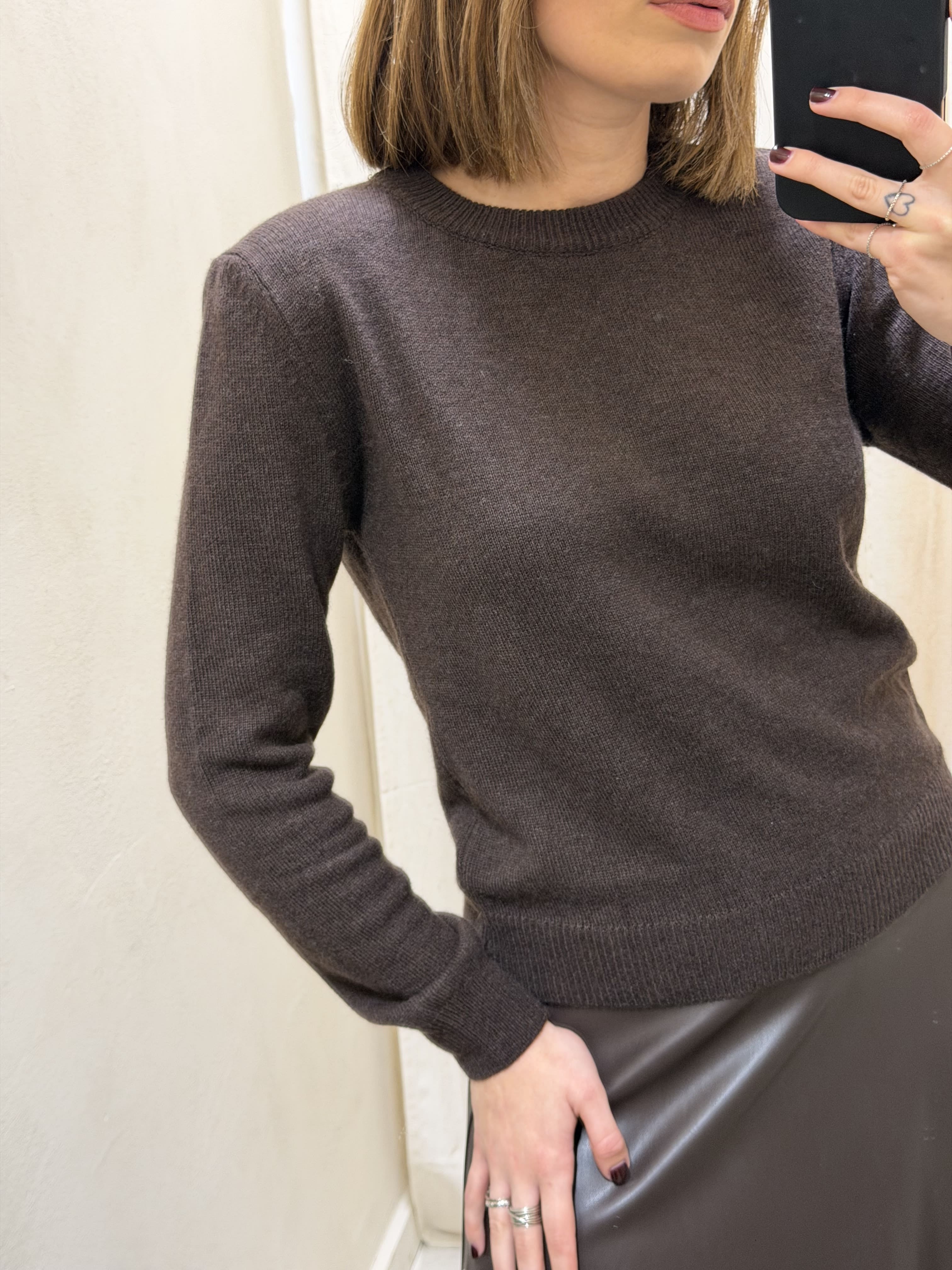 Maglione girocollo con spalline Tensione In