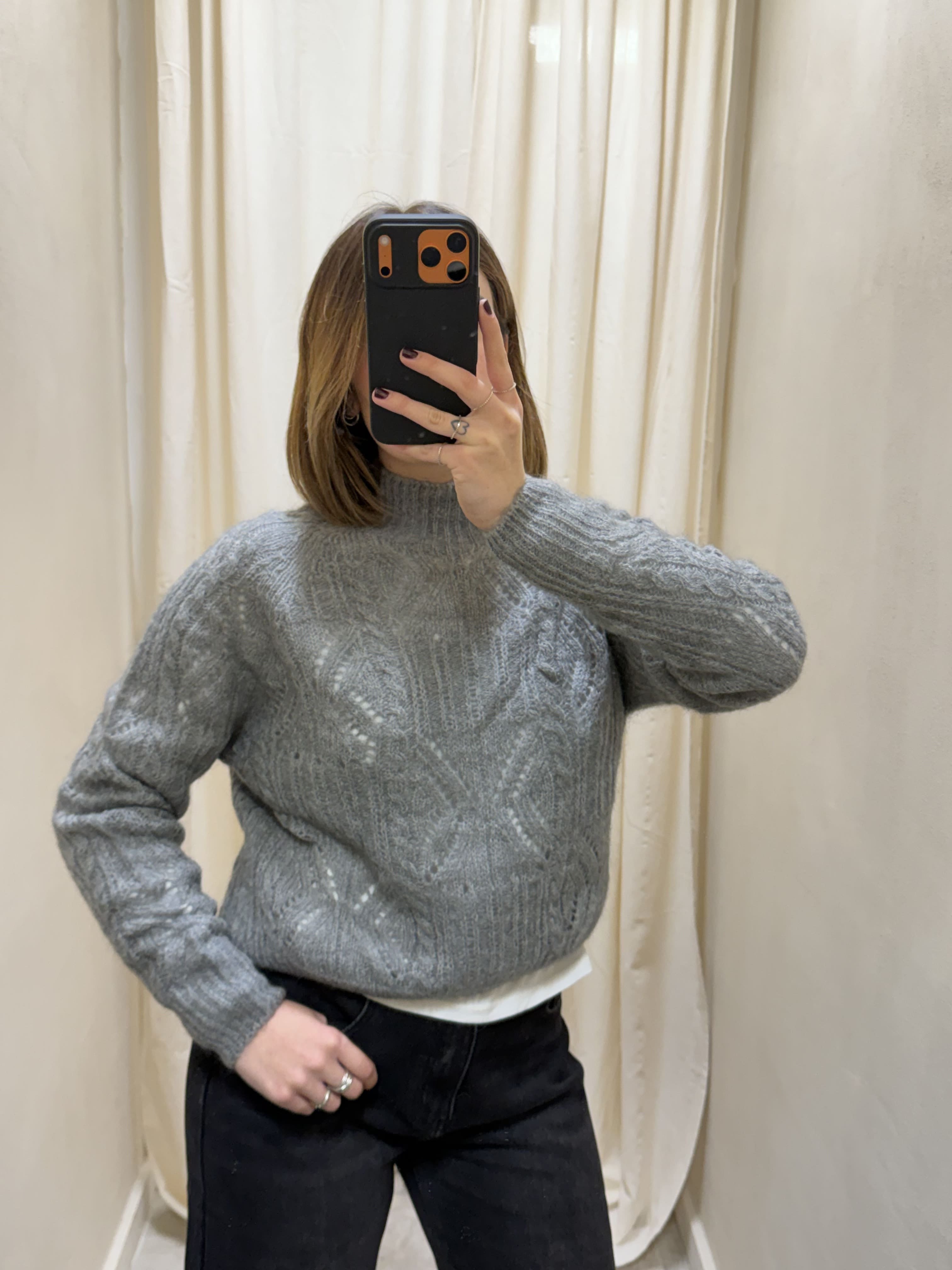Maglione collo vulcano traforato MyD