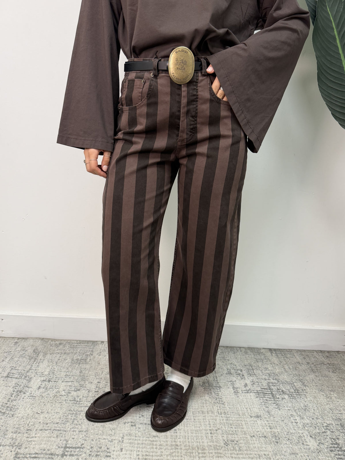 Pantalone ovetto righe larghe Tensione In