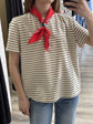 T-shirt a righe con bandana Dixie
