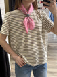 T-shirt a righe con bandana Dixie
