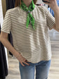 T-shirt a righe con bandana Dixie