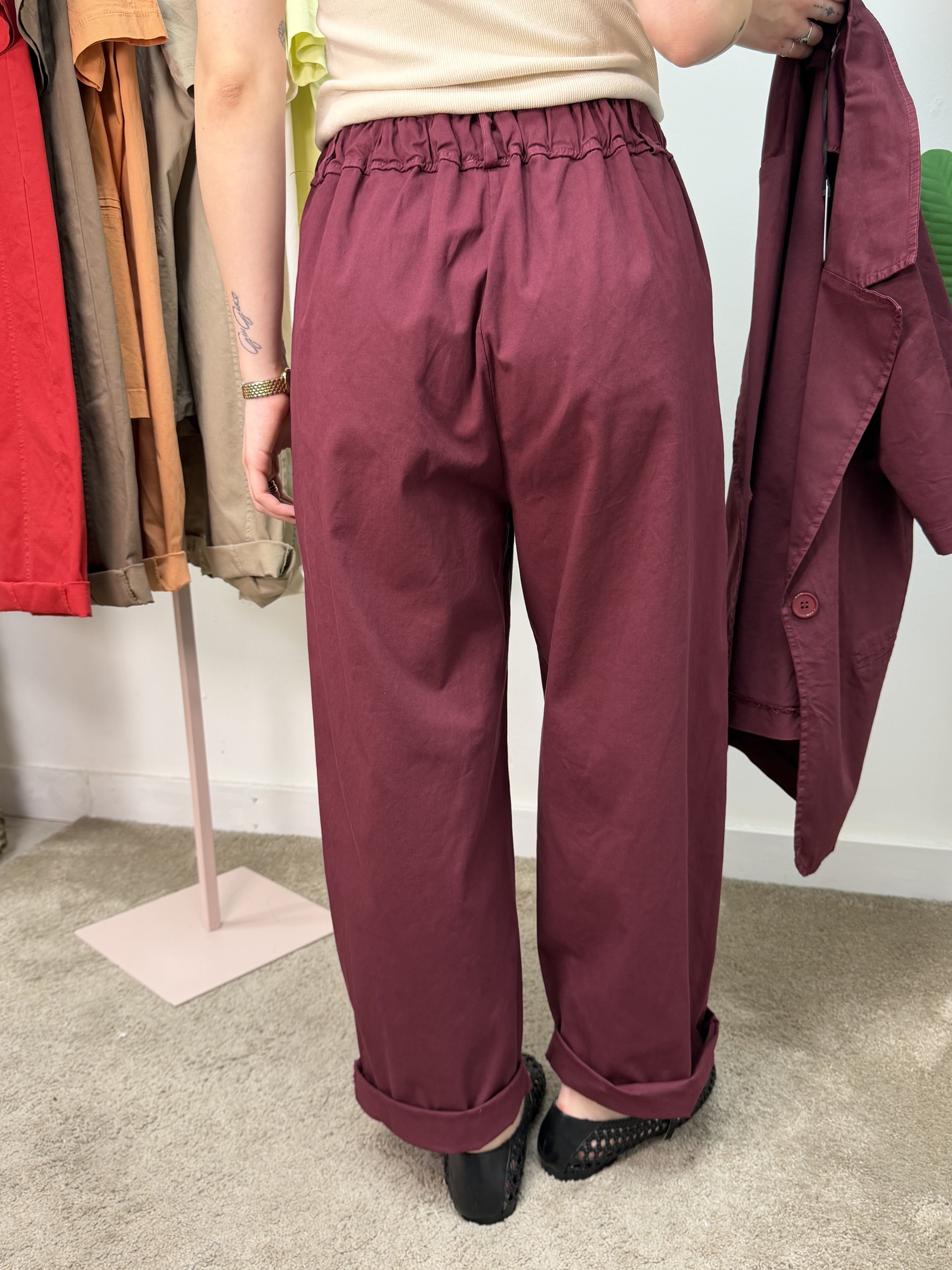 Pantalone barrel elastico in vita MyD x GiuGió