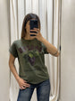 T-Shirt in cotone marmorizzato stampa uva Susy Mix