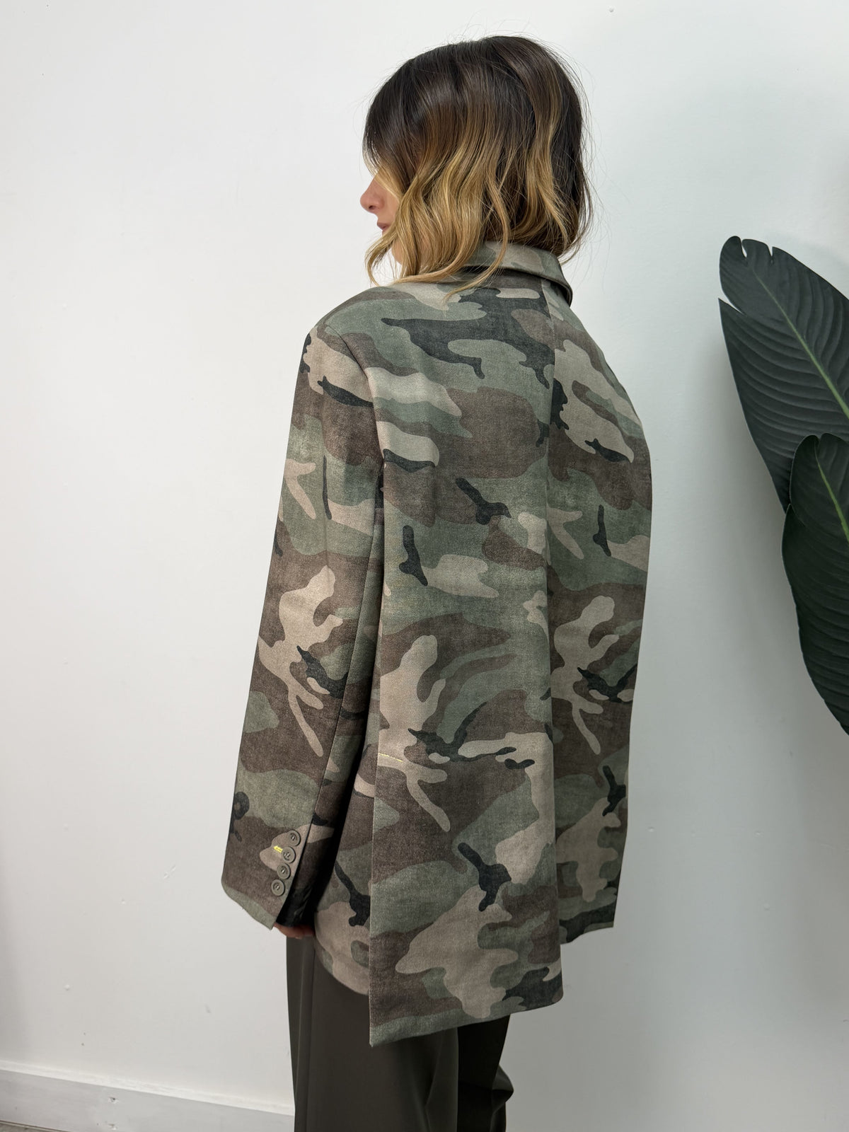 Blazer over stampa camouflage Imperial