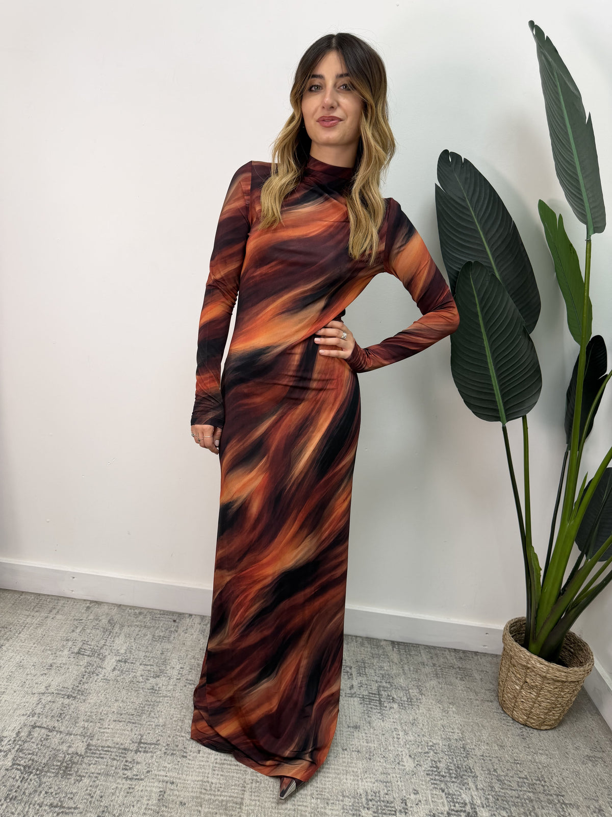 Abito silhouette tie-dye Tensione In LIMITED EDITION