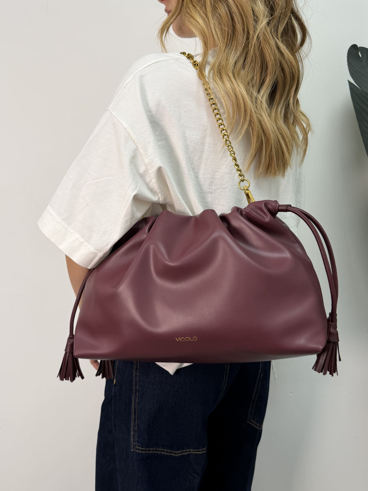 Borsa Tassel media con nappine Vicolo