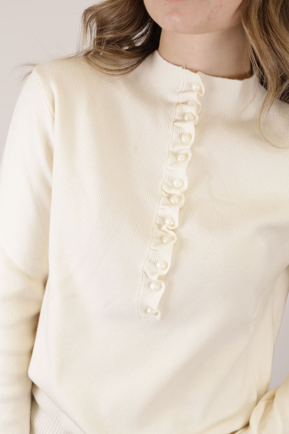 Maglione con bottoncini e rouches HaveOne