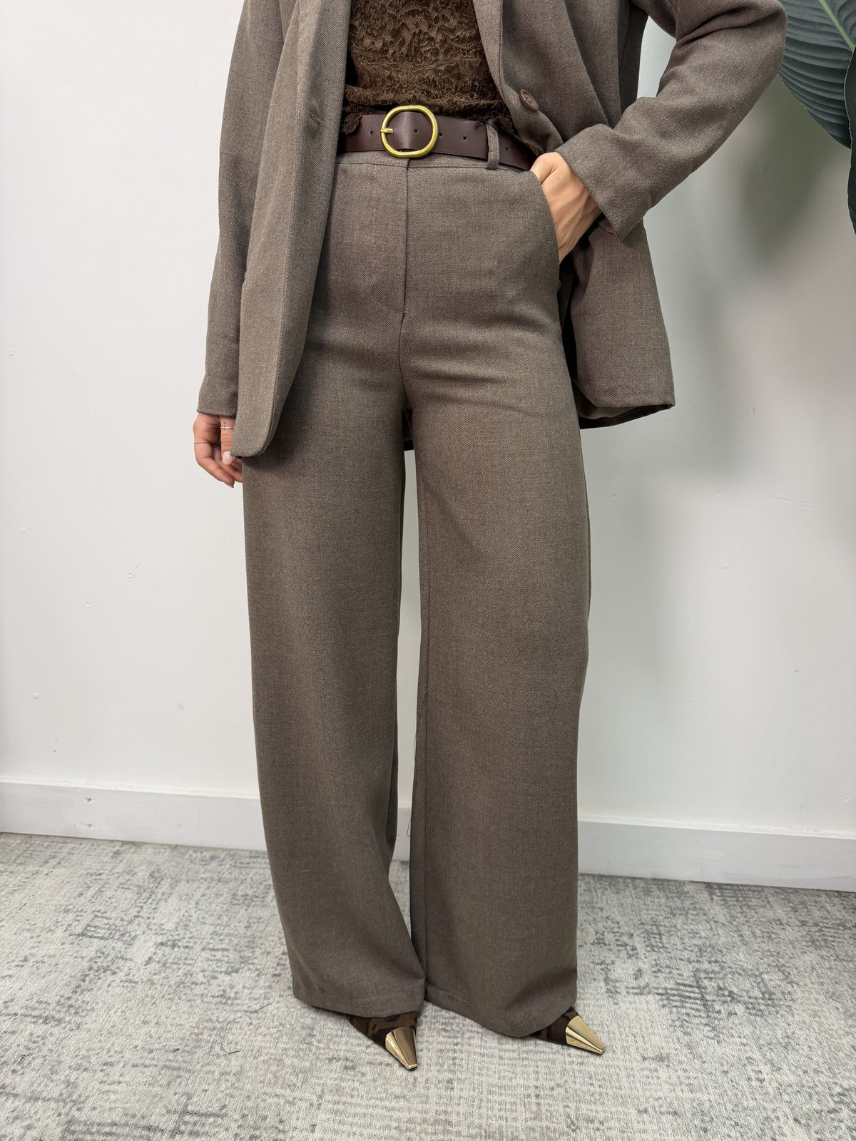 Pantalone gamba dritta mano lana MyD