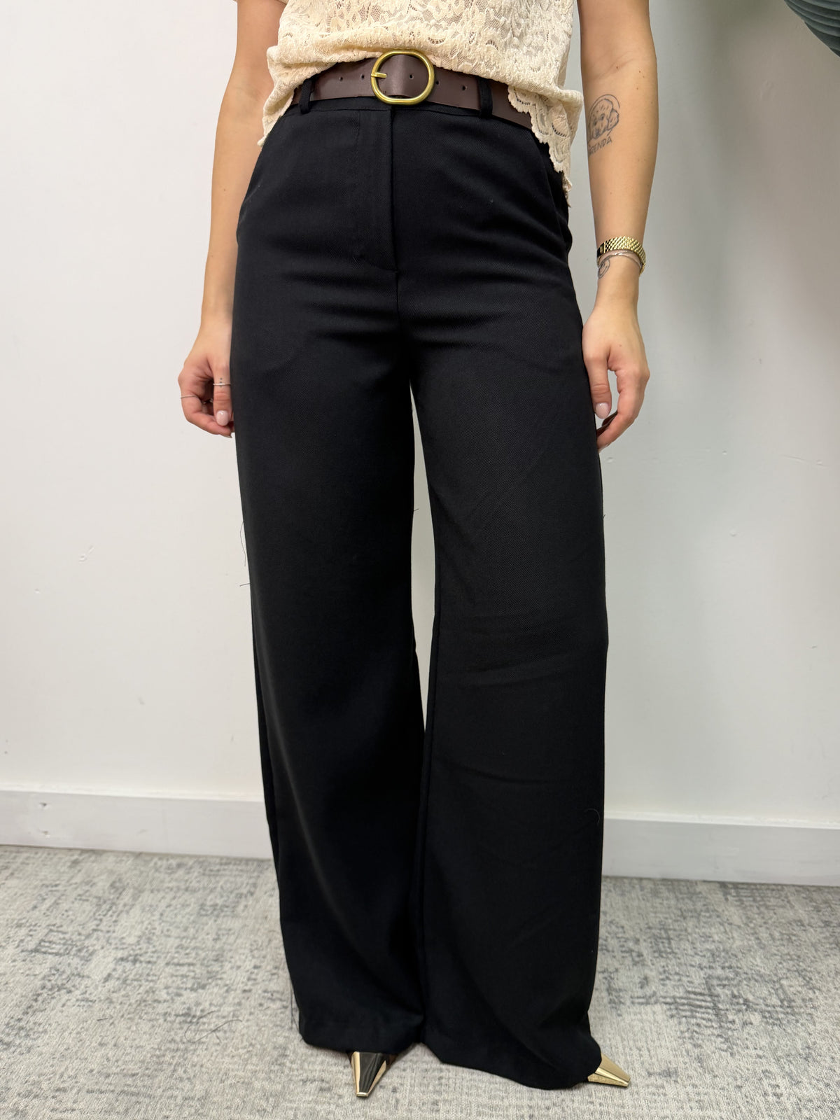 Pantalone gamba dritta mano lana MyD