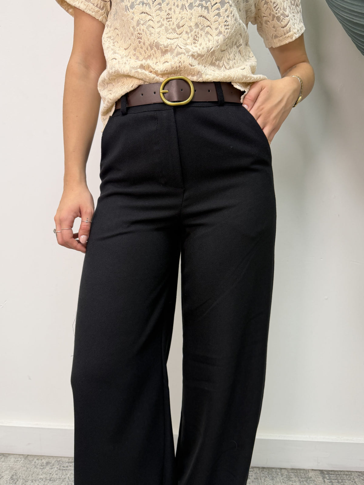 Pantalone gamba dritta mano lana MyD