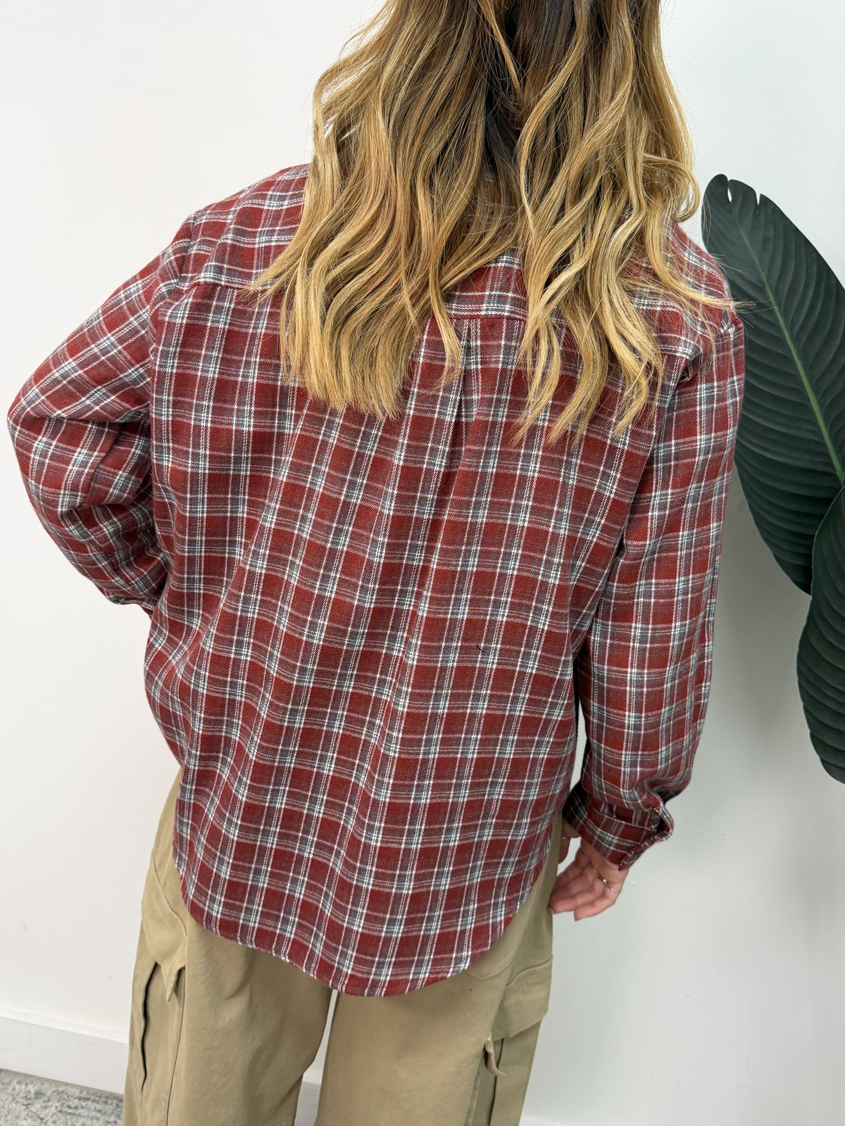 Camicia over check in flanella con taschino MyD
