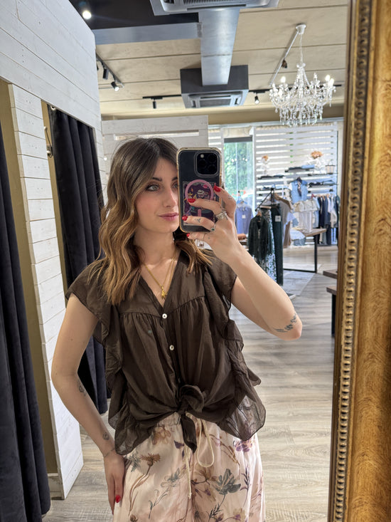 Camicia smanicata con rouches Susy Mix