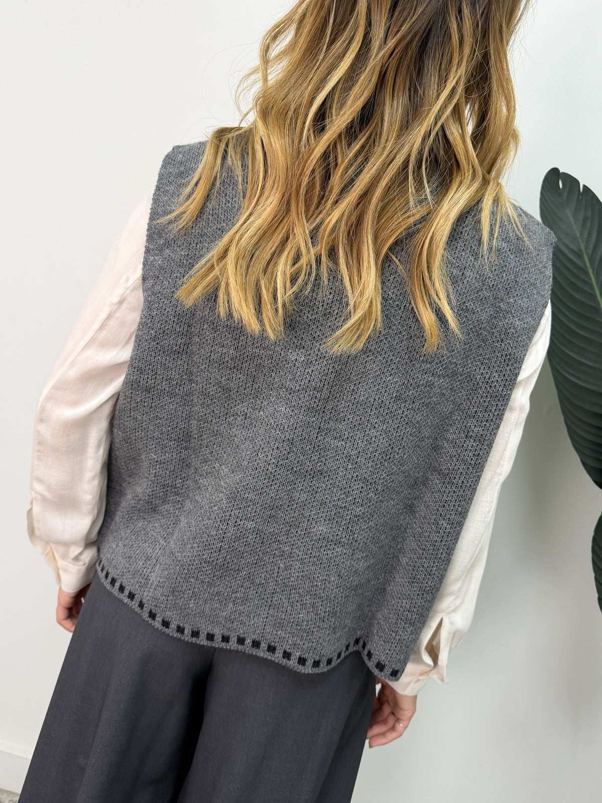 Gilet in maglia a fantasia MyD