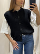 Gilet cardigan a trecce in maglia Please