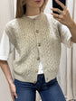 Gilet cardigan a trecce in maglia Please