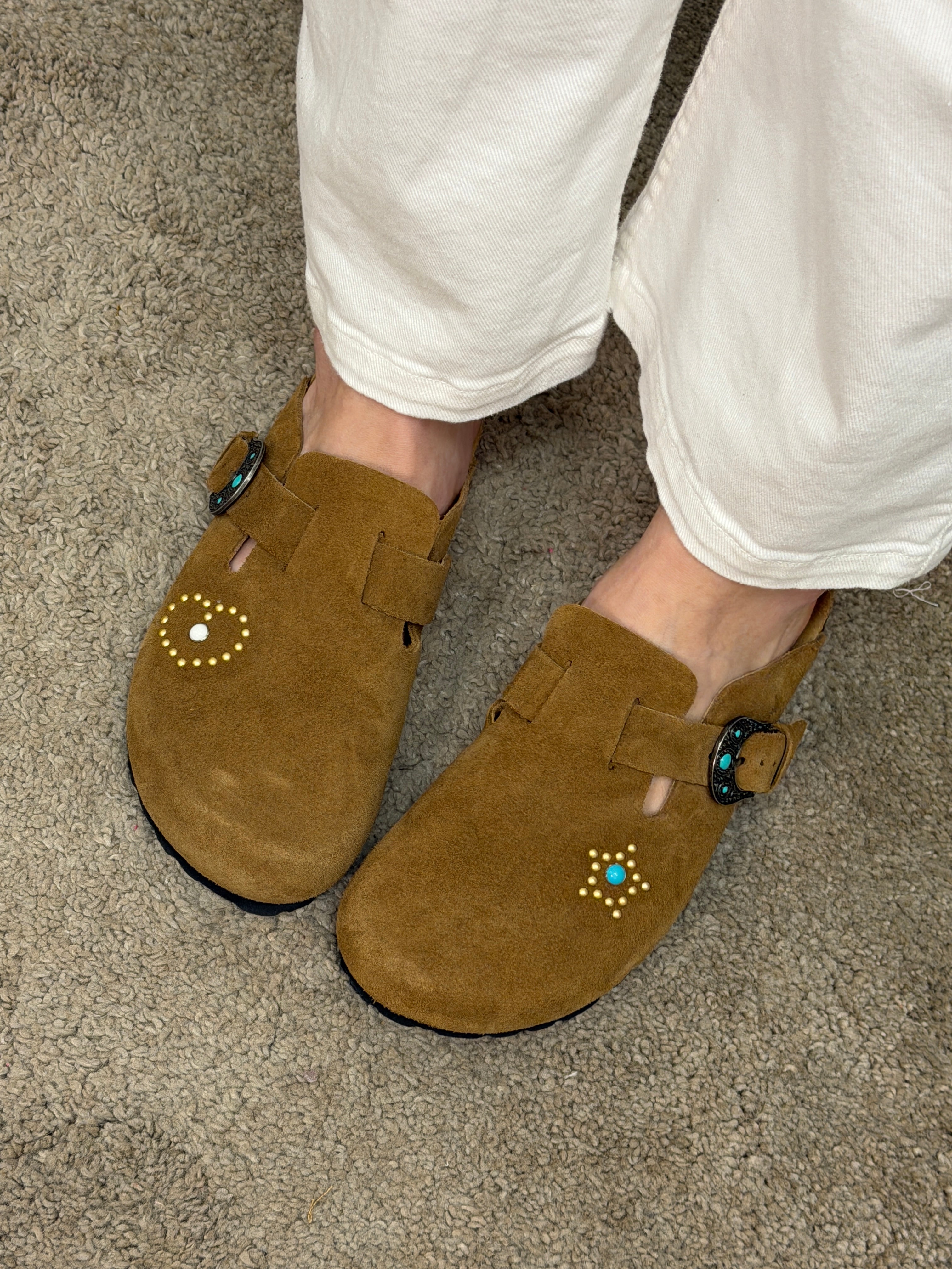 Sabot Twins in suede con cuore e stella Taji