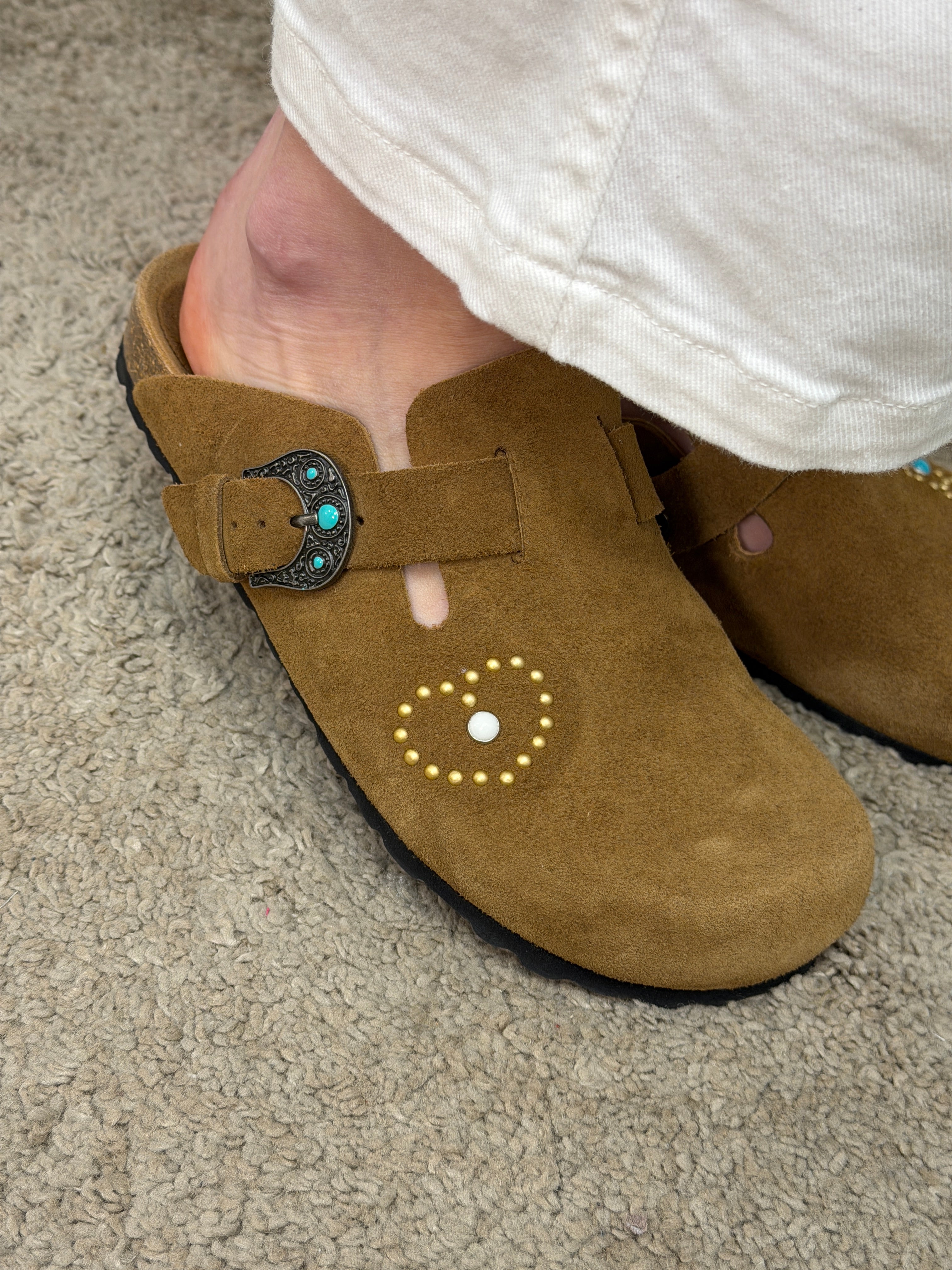 Sabot Twins in suede con cuore e stella Taji