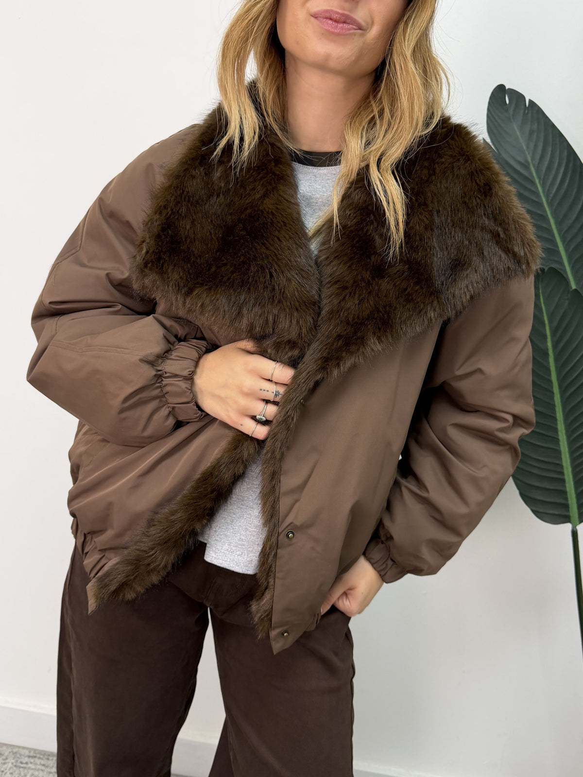 Parka con ecopelliccia reversibile MyD
