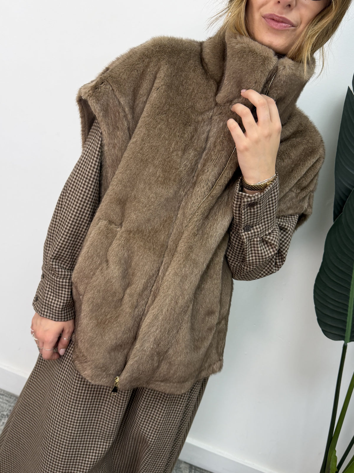 Gilet over in ecopelliccia MyD
