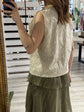 Gilet panciotto con inserti paillettes oro Tensione In