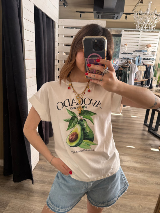 T-shirt stampa avocado Susy Mix