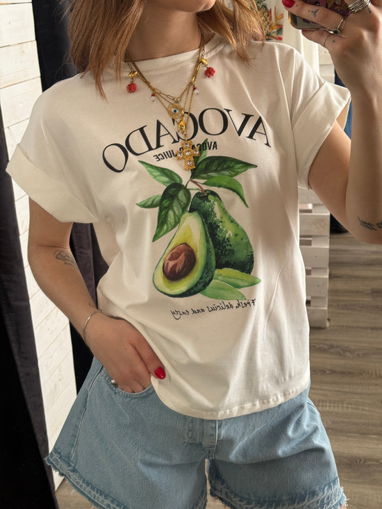 T-shirt stampa avocado Susy Mix