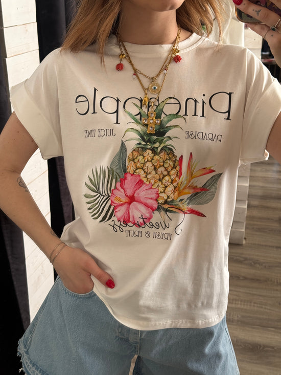 T-shirt stampa ananas Susy Mix